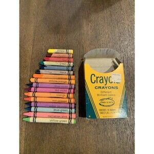 Crayola Vintage 16 Count Crayon Box Pack Binney & Smith 1980s Discontinued